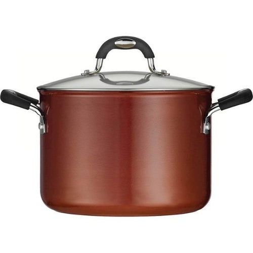 Tramontina - Style Ceramica 6-Quart Covered Stock Pot - Metallic Copper